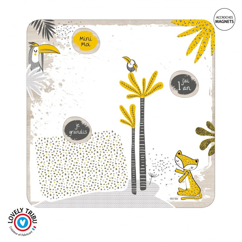 Tableau porte photos 3 vues Jungle
