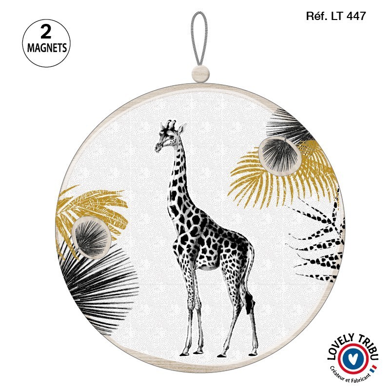 Tableau porte photos 2 vues Girafe