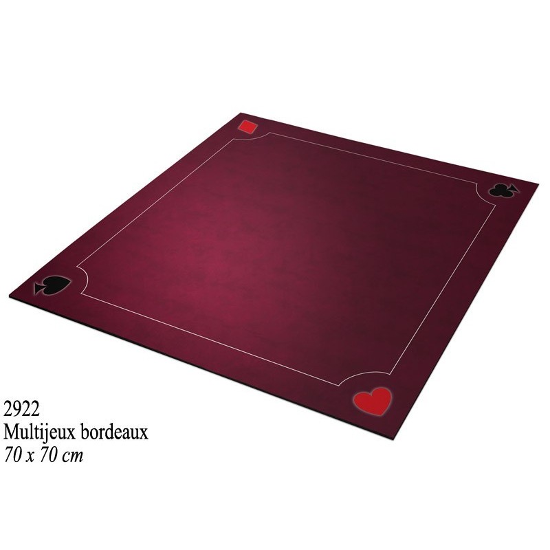 Tapis Multijeux excellence 70x70cm bordeaux