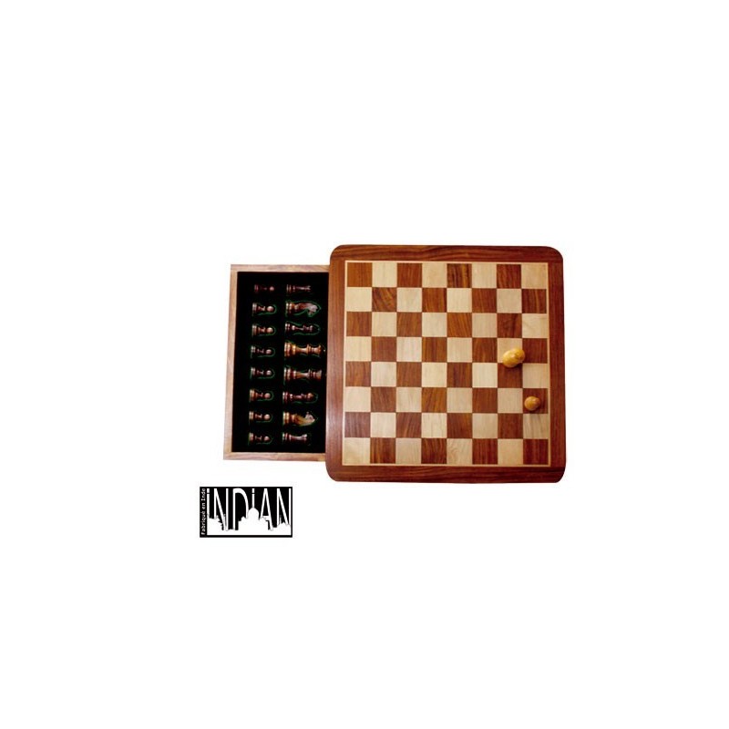 Jeu d'échecs magnétique tiroir 25x25 cm