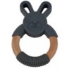 Anneau de dentition lapin bois & silicone - gris