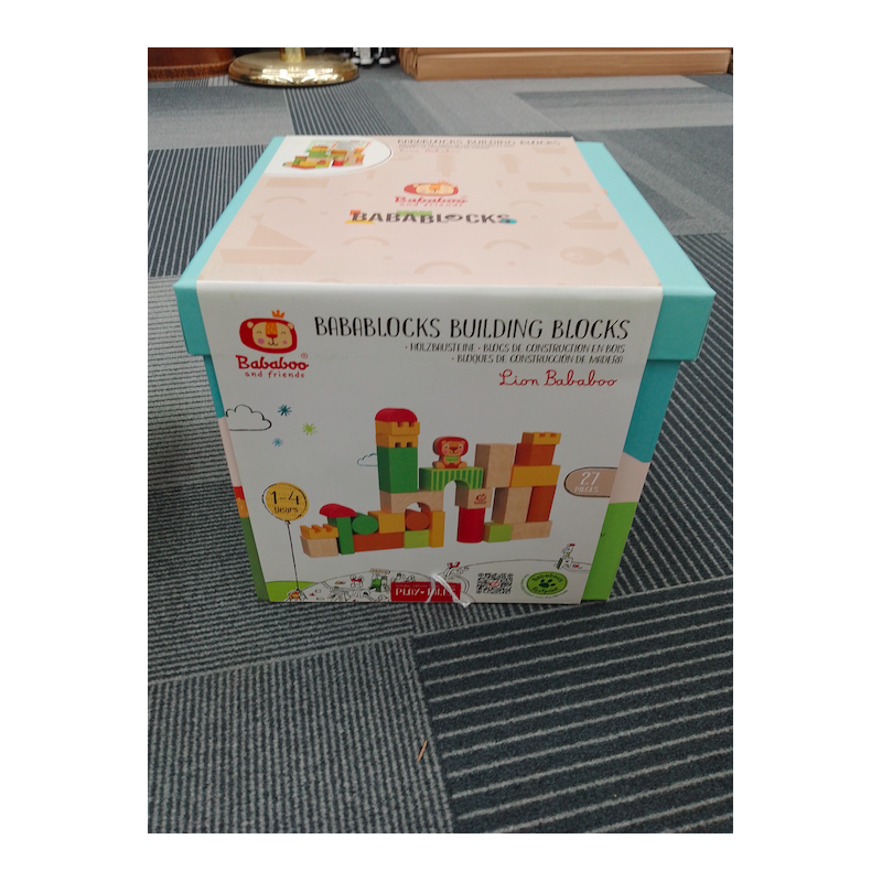 Babablocks Blocs de construction en bois (Lion bababoo)