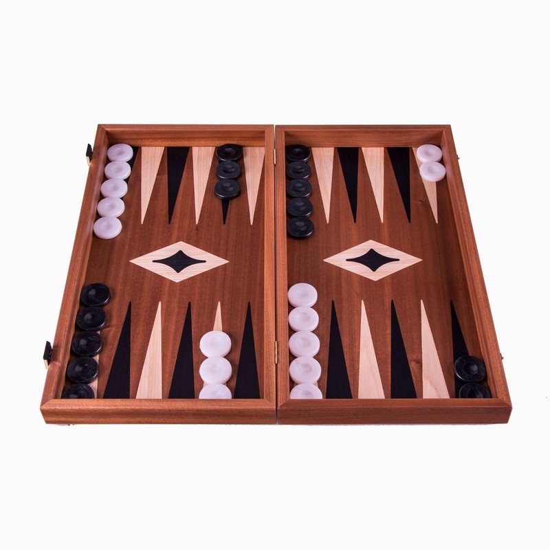 ECHECS BACKGAMMON 38CM ACAJOU