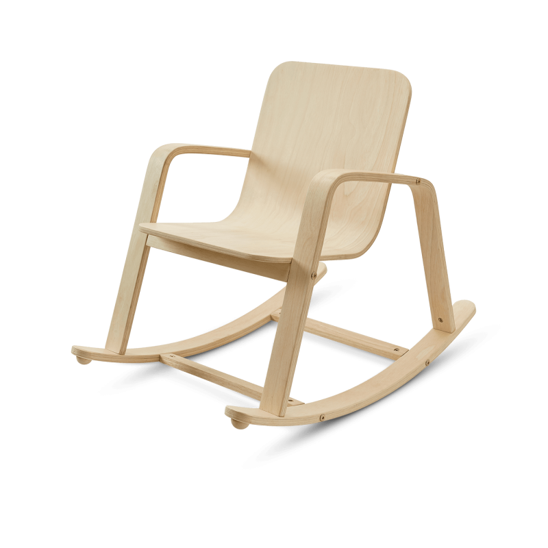 Rocking chair en bois naturel