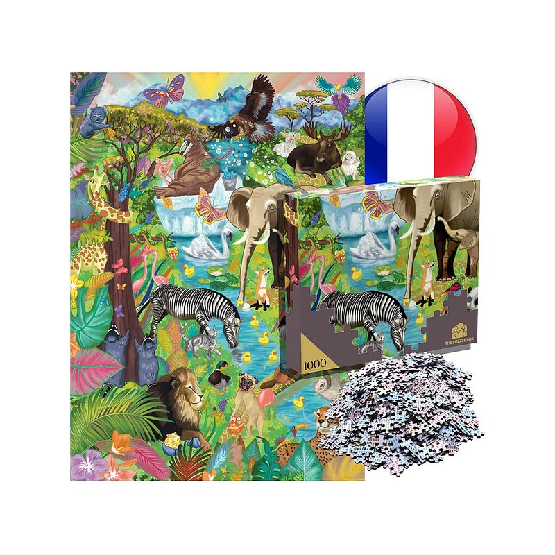 Puzzle 1000 pièces adultes "drôles d'animaux"