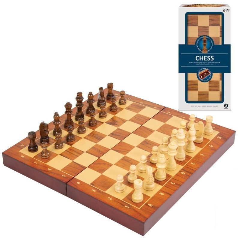 Jeu d'échecs bois pliable Deluxe