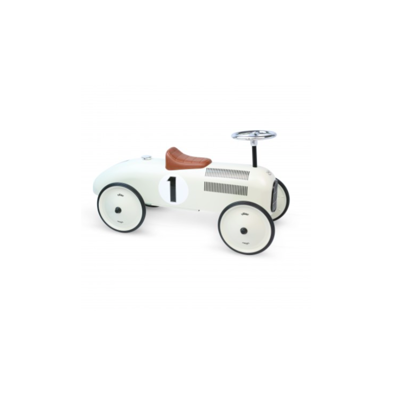 Porteur voiture vintage beige