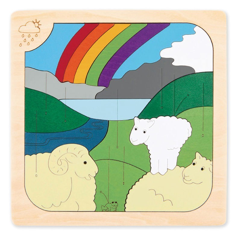 Puzzle moutons des champs - Hape