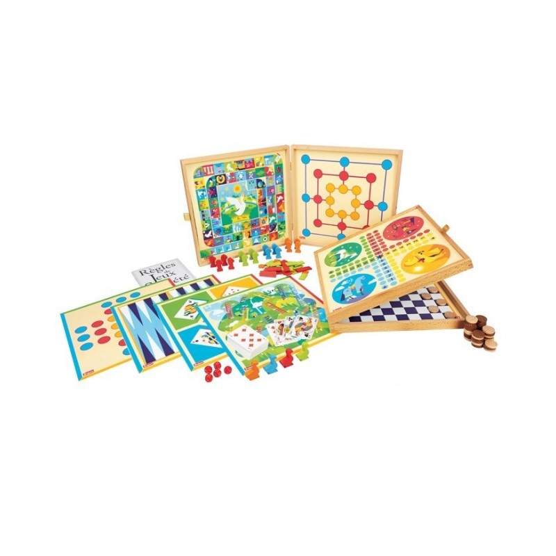 Coffret de jeux en bois, 150 règles !
