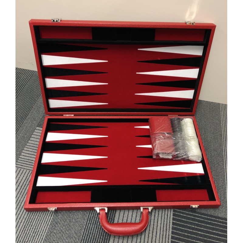 Backgammon luxe cuir - Grand format
