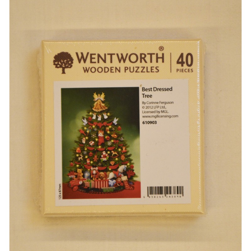 Mini puzzle en bois WENTWORTH Sapin de Noël 40...