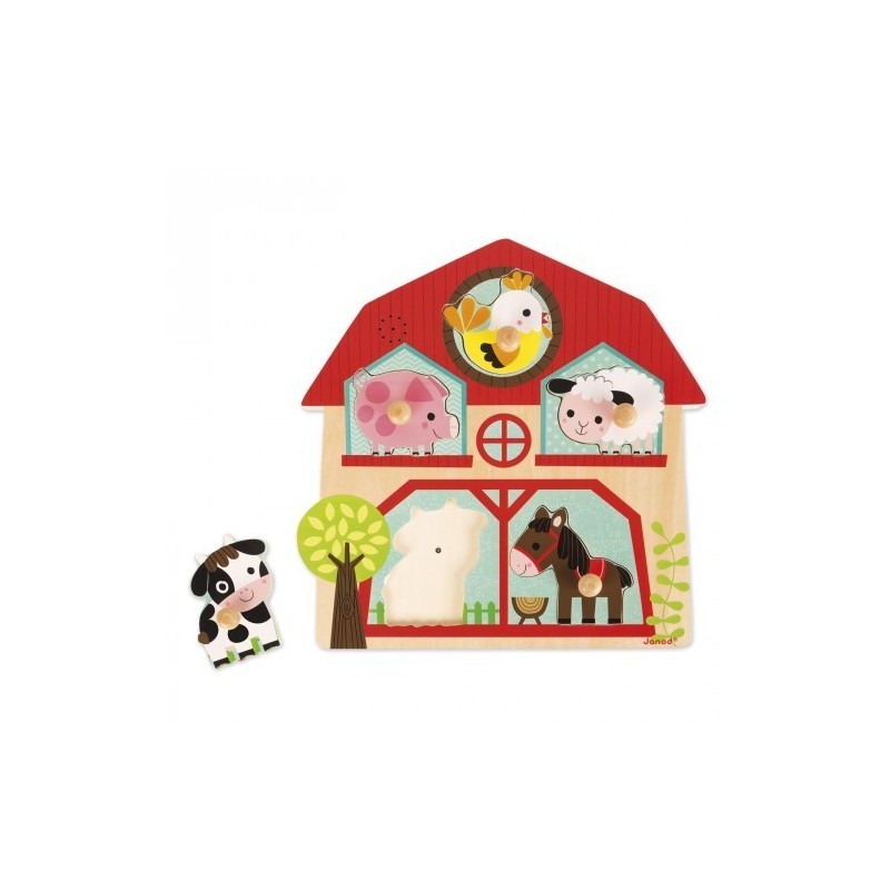 ? Notre magnifique Puzzle musical les copains de la ferme - Janod | La Demeure des Jeux